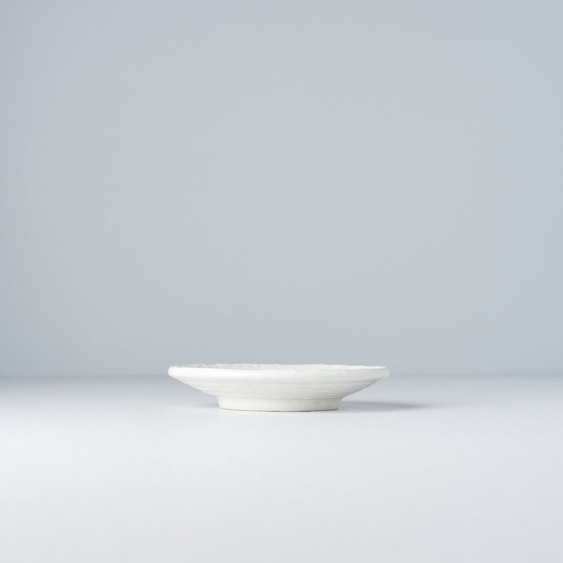 Platou pentru servire, din ceramica, White Star Alb, Ø13,5xH2,5 cm (2)
