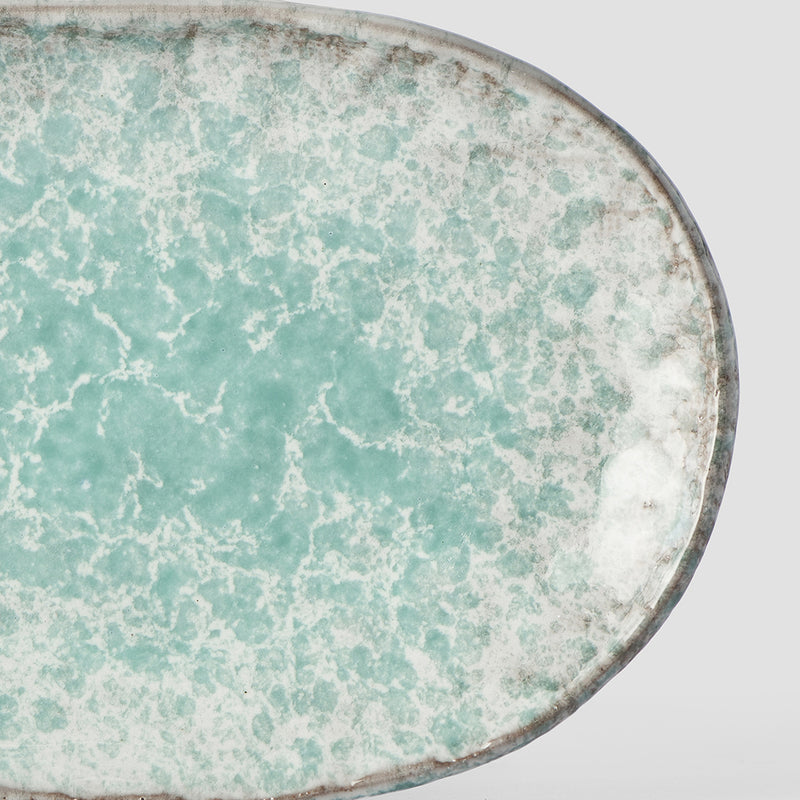 Platou pentru servire, din ceramica, Aqua Albastru, L17xl11xH2,5 cm (1)