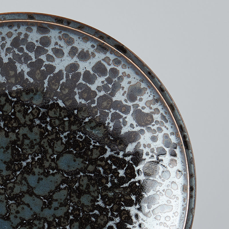 Platou pentru servire, din ceramica, Pearl Negru, Ø19,5xH3 cm (1)