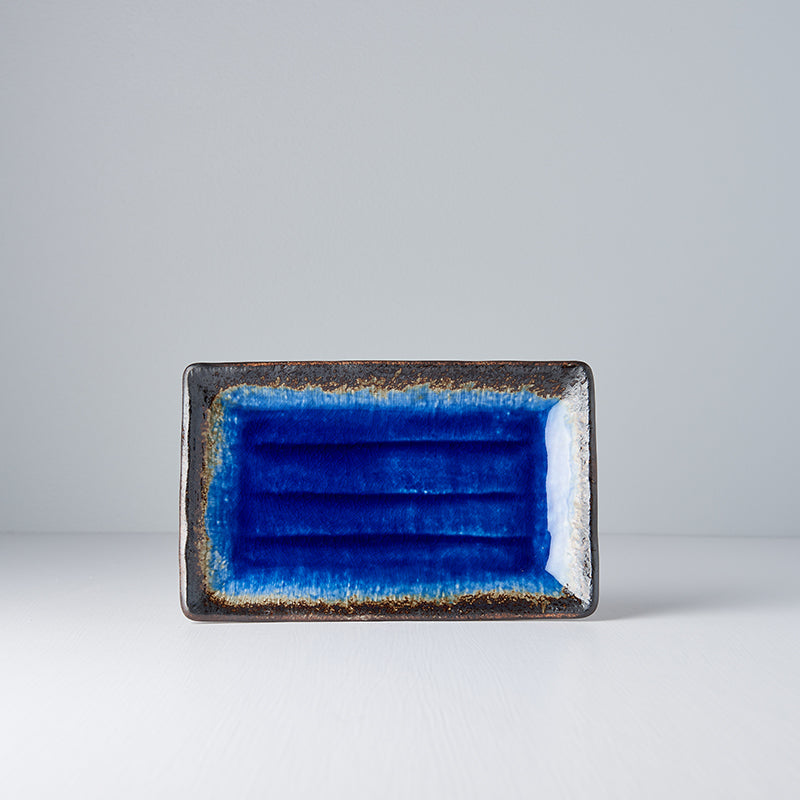 Platou pentru servire, din ceramica, Cobalt Albastru, L21,5xl13,5xH3 cm (2)