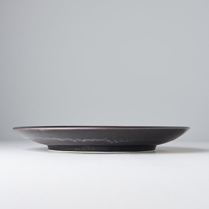Platou pentru servire, din ceramica, Matt Negru, Ø28,5xH3,5 cm (2)