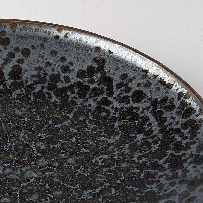 Platou pentru servire, din ceramica, Pearl Negru, Ø28,5xH3 cm (3)