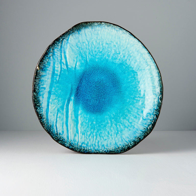 Platou pentru servire, din ceramica, Sky Albastru, Ø27xH3,5 cm (1)