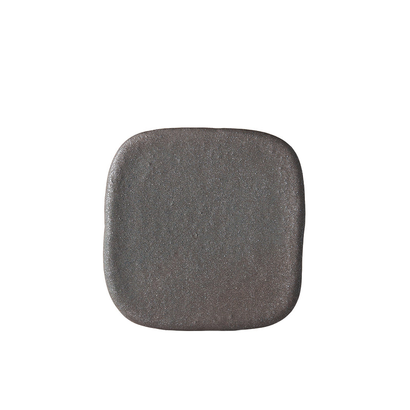 Platou pentru servire, din ceramica, Stone Negru, L19xl19xH2 cm