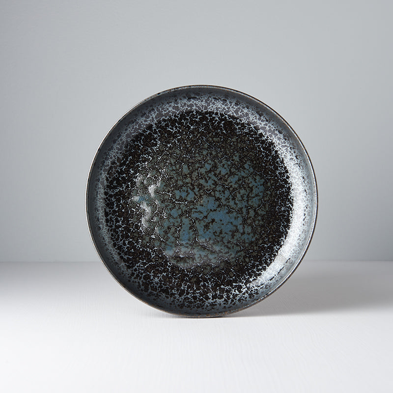 Platou pentru servire, din ceramica, Pearl Negru, Ø22xH4,5 cm (2)
