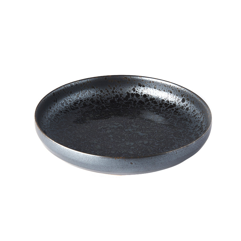 Platou pentru servire, din ceramica, Pearl Negru, Ø22xH4,5 cm