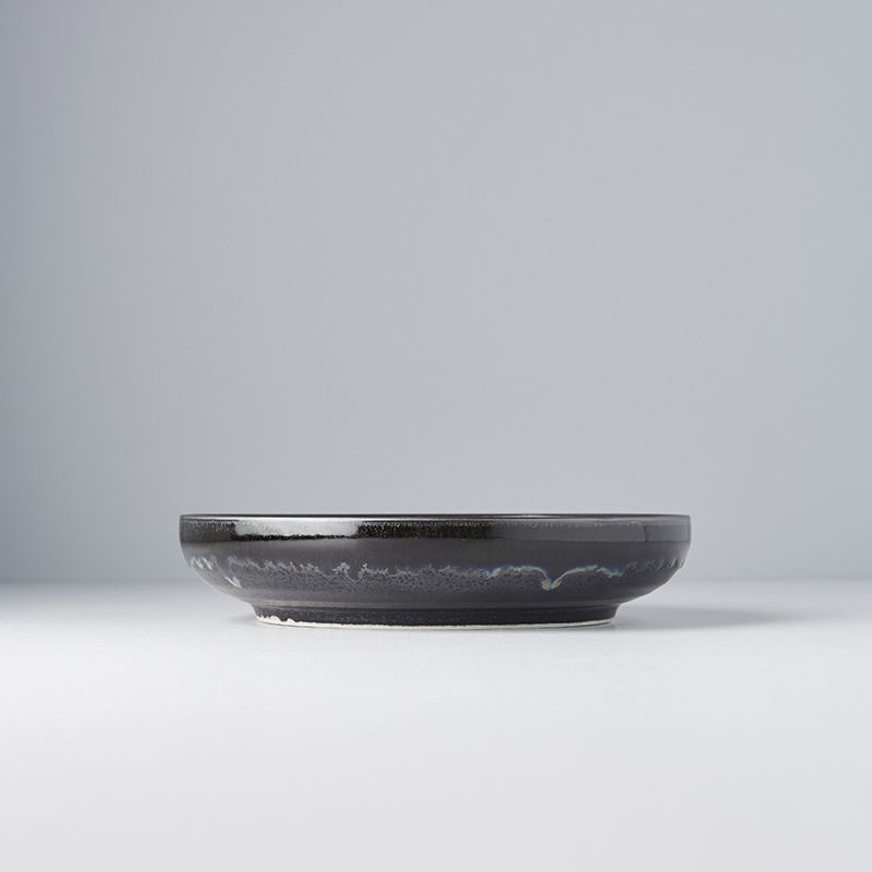 Platou pentru servire, din ceramica, Matt Negru, Ø22xH4,5 cm (2)