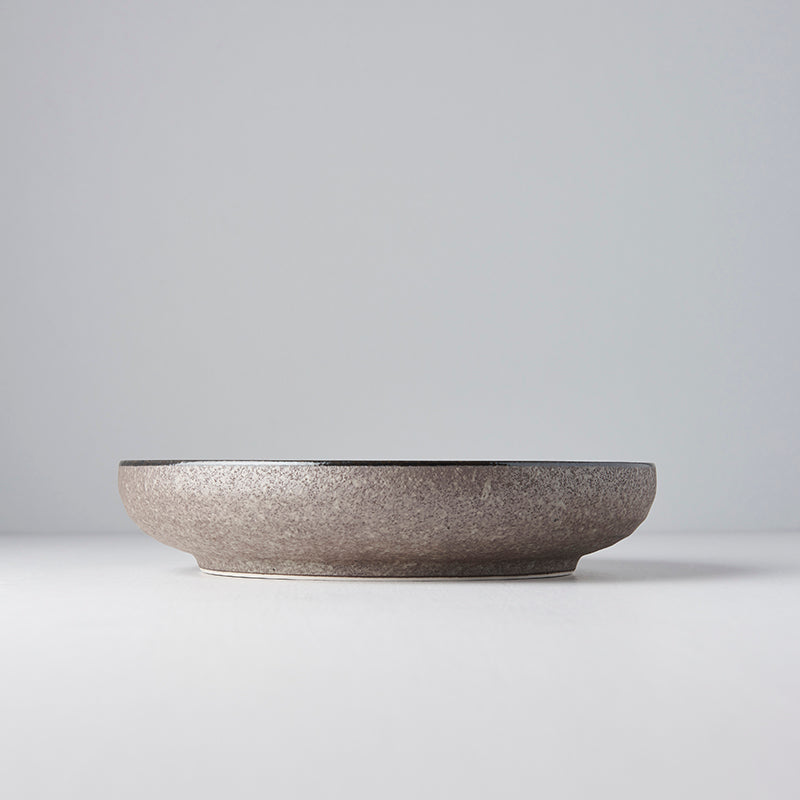 Platou pentru servire, din ceramica, Earth Maro, Ø22xH4,5 cm (2)
