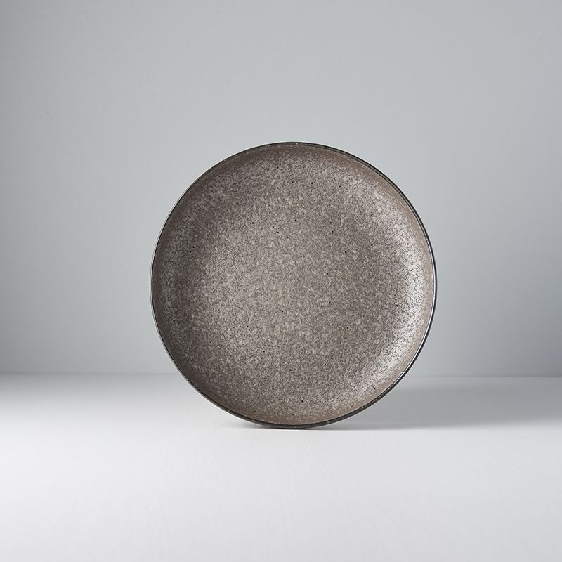 Platou pentru servire, din ceramica, Earth Maro, Ø22xH4,5 cm (1)