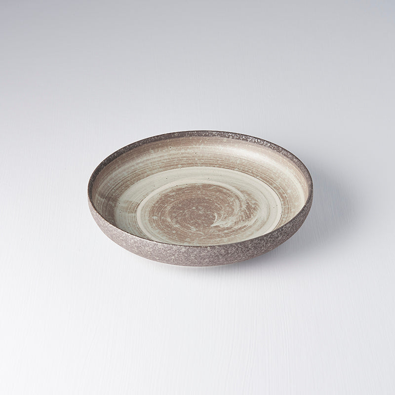 Platou pentru servire, din ceramica, Nin-Rin Bej, Ø22xH4,5 cm (1)