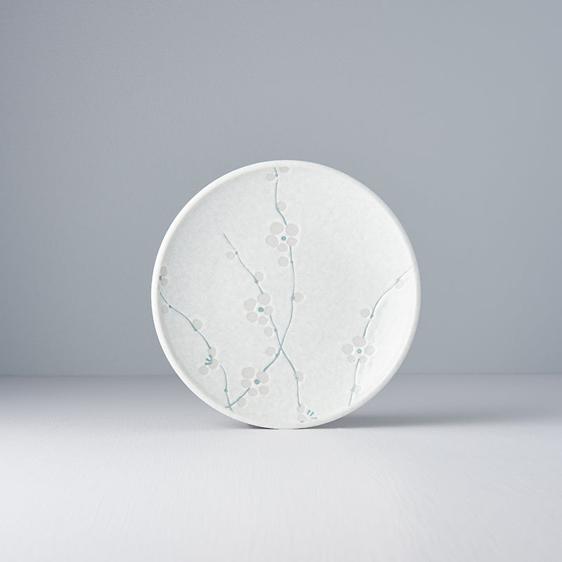 Platou pentru servire, din ceramica, White Blossom Alb, Ø19,5xH3 cm (3)