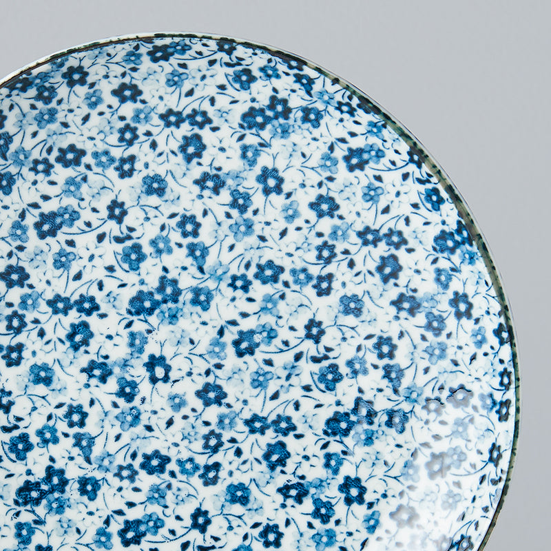 Platou pentru servire, din ceramica, Blue Daisy Albastru, Ø19xH3,5 cm (1)