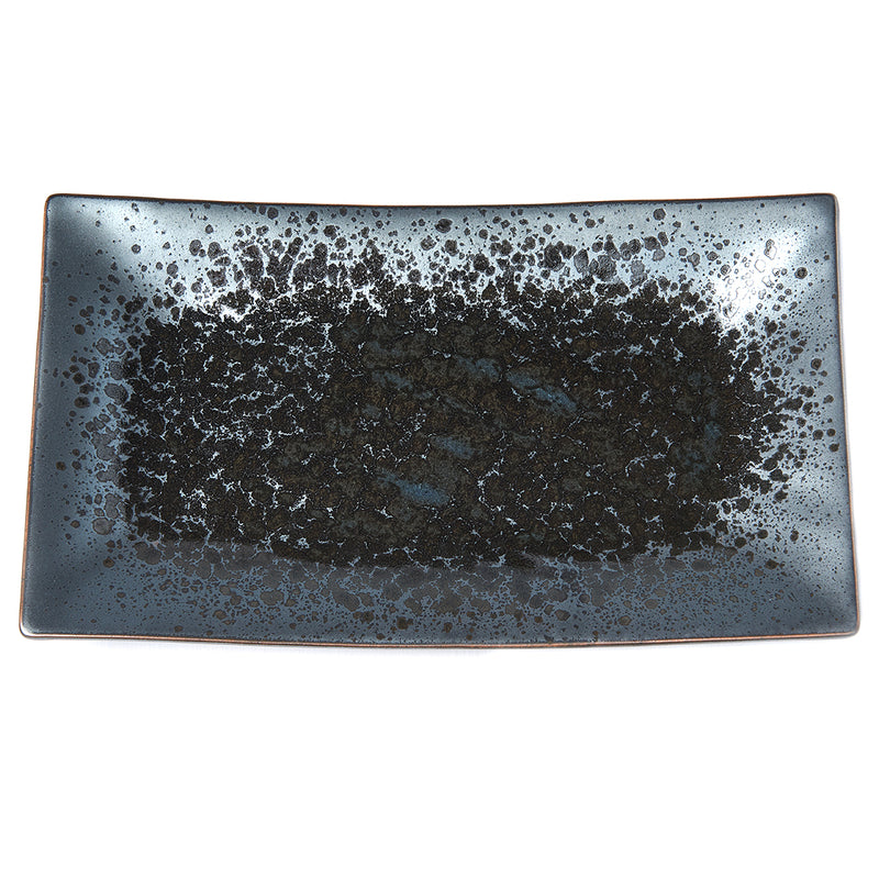 Platou pentru servire, din ceramica, Pearl Negru, L33xl19,5xH4 cm