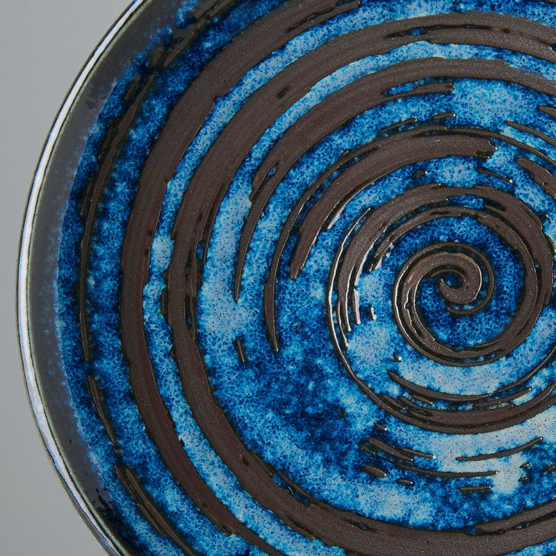 Platou pentru servire, din ceramica, Swirl Albastru, Ø17xH2,5 cm (1)