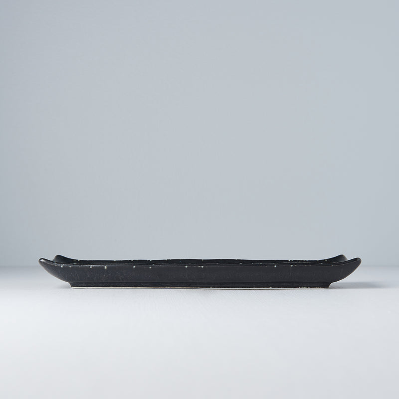 Platou pentru servire, din ceramica, Ibushi Negru, L28xl11xH3 cm (1)