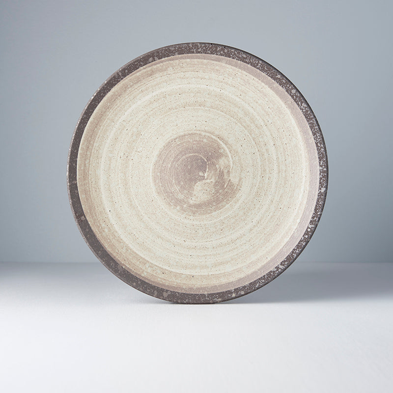 Platou pentru servire, din ceramica, Nin-Rin Bej, Ø28,5xH3 cm (2)