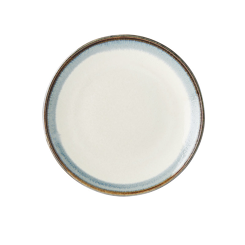 Platou pentru servire, din ceramica, Aurora Alb, Ø25,5xH4 cm