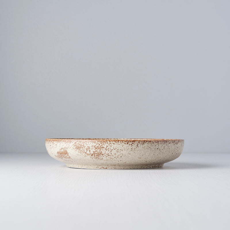 Platou pentru servire, din ceramica, Fade Maro, Ø20xH4 cm (2)