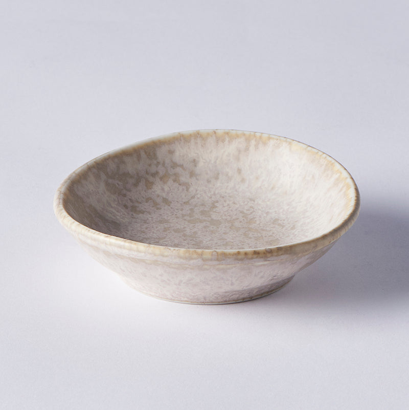 Platou pentru servire, din ceramica, Fade Alb, Ø8xH2 cm (2)