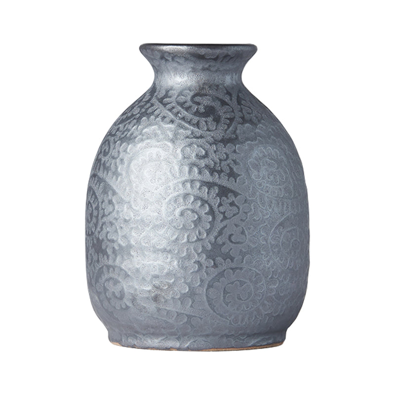 Sticla pentru sake, din ceramica, Scroll Argintiu, 300 ml