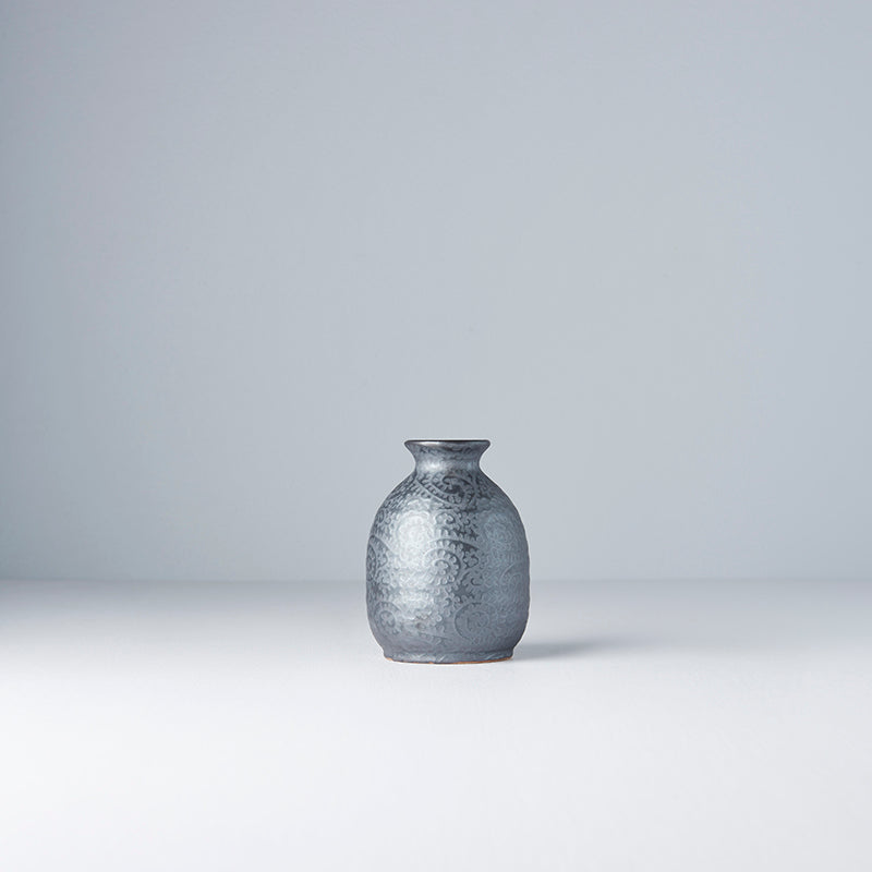 Sticla pentru sake, din ceramica, Scroll Argintiu, 300 ml (2)