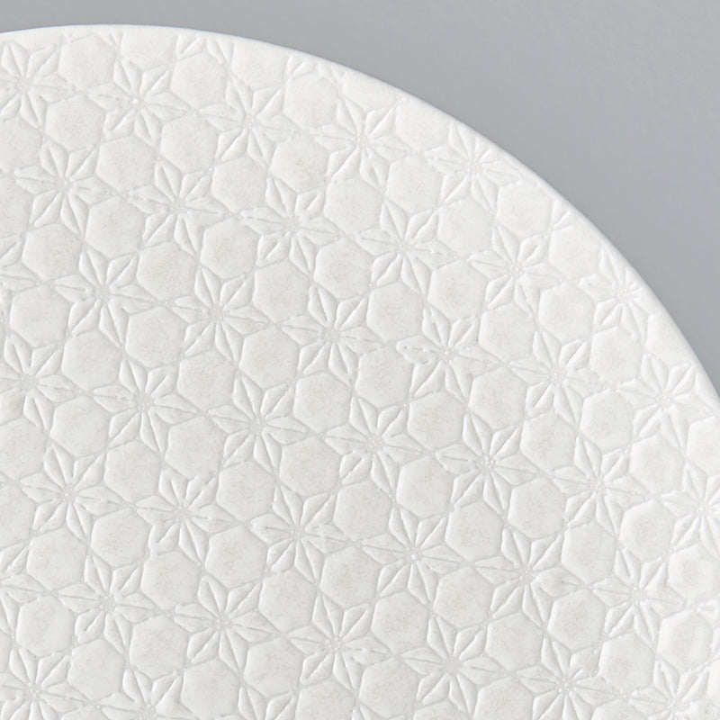 Platou pentru servire, din ceramica, White Star Alb, Ø28,5xH3 cm (1)