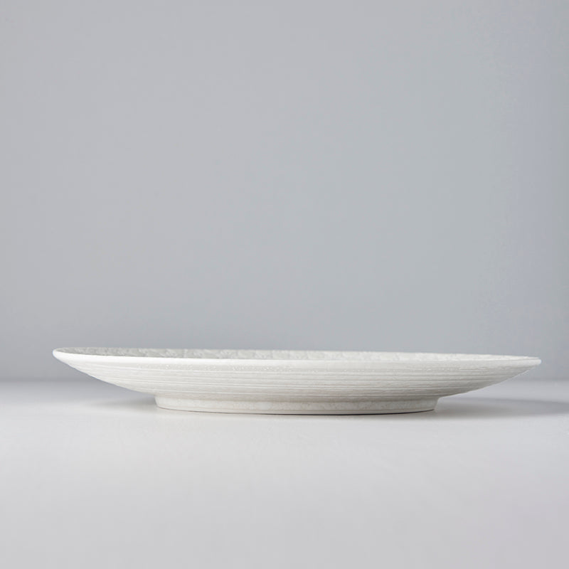 Platou pentru servire, din ceramica, White Star Alb, Ø28,5xH3 cm (2)