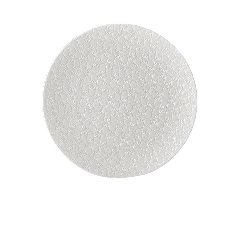Platou pentru servire, din ceramica, White Star Alb, Ø28,5xH3 cm