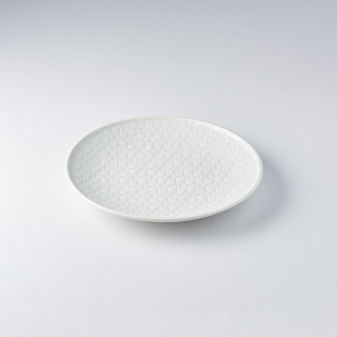 Platou pentru servire, din ceramica, White Star Alb, Ø19,5xH3 cm (1)