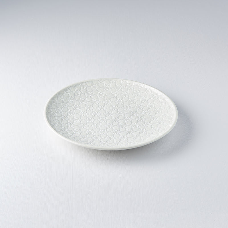 Platou pentru servire, din ceramica, White Star Alb, Ø19,5xH3 cm (1)