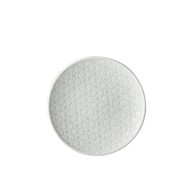 Platou pentru servire, din ceramica, White Star Alb, Ø19,5xH3 cm