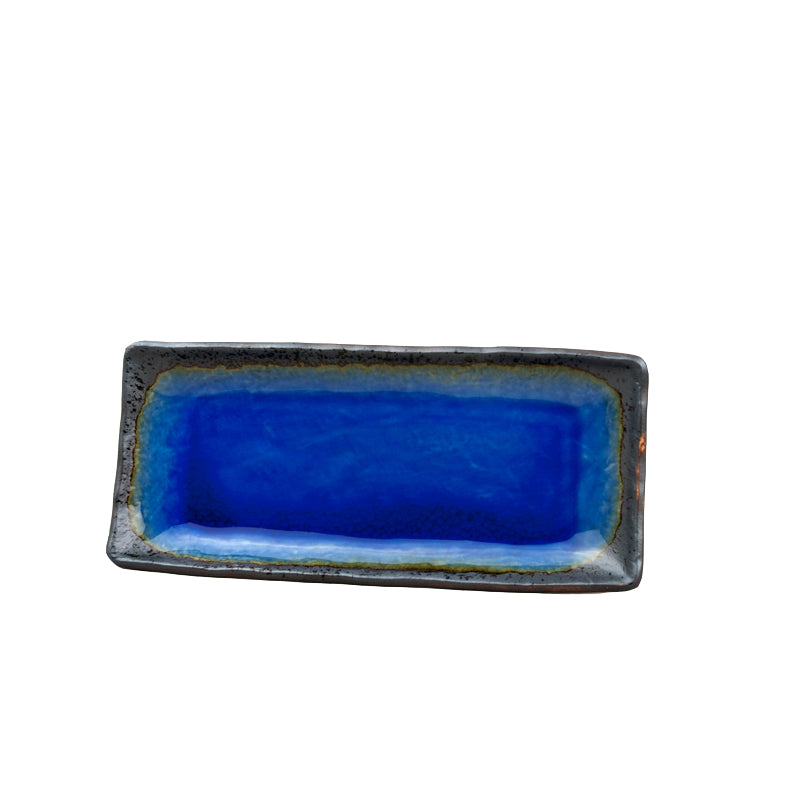 Platou pentru servire, din ceramica, Cobalt Albastru, L28,5xl12xH3,5 cm