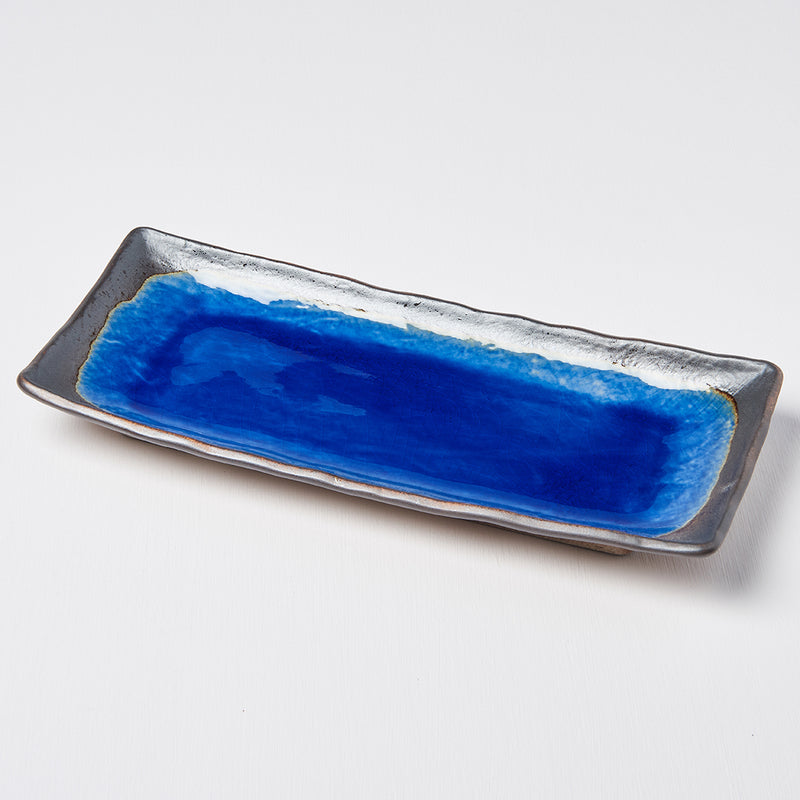 Platou pentru servire, din ceramica, Cobalt Albastru, L28,5xl12xH3,5 cm (2)