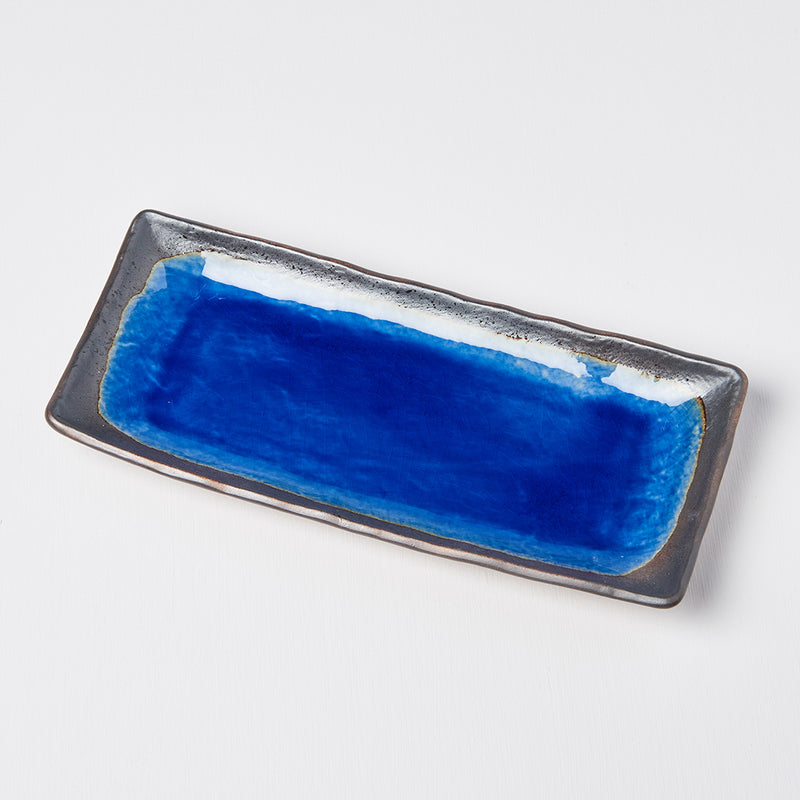 Platou pentru servire, din ceramica, Cobalt Albastru, L28,5xl12xH3,5 cm (3)