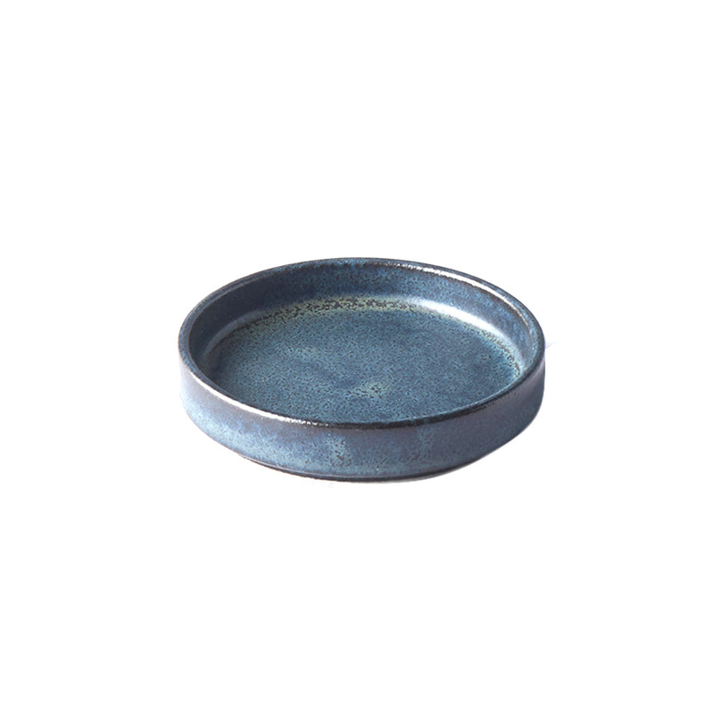 Platou pentru servire, din ceramica, Blue Negru, Ø8xH2 cm