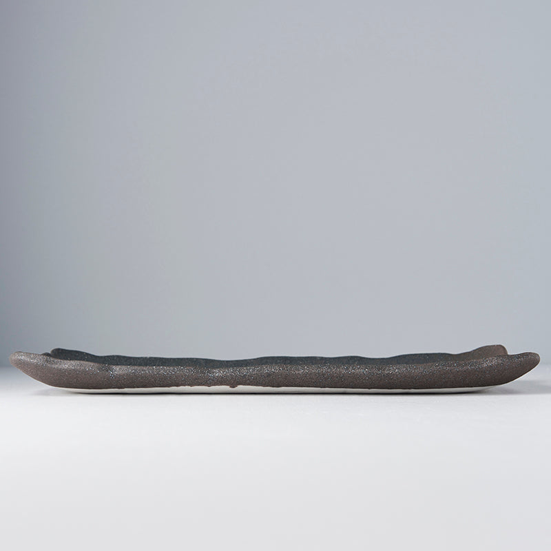 Platou pentru servire, din ceramica, Stone Negru, L35xl19,5xH2,5 cm (2)