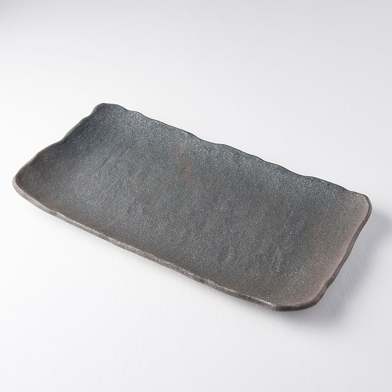 Platou pentru servire, din ceramica, Stone Negru, L35xl19,5xH2,5 cm (1)