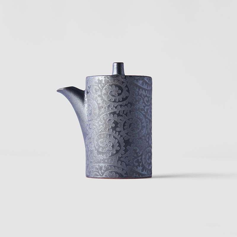 Sosiera din ceramica, Scroll Gri, H8,5 cm (1)