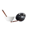Set 2 boluri cu 4 bete japoneze, din ceramica, Cat Face Negru, 400 ml