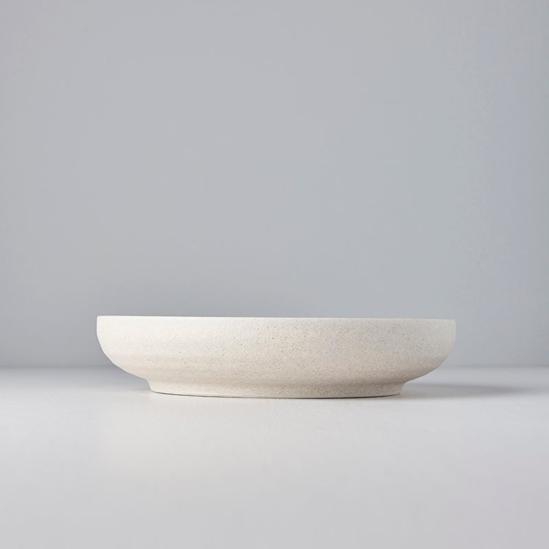 Platou pentru servire, din ceramica, Sand Alb, Ø22xH4,5 cm (1)