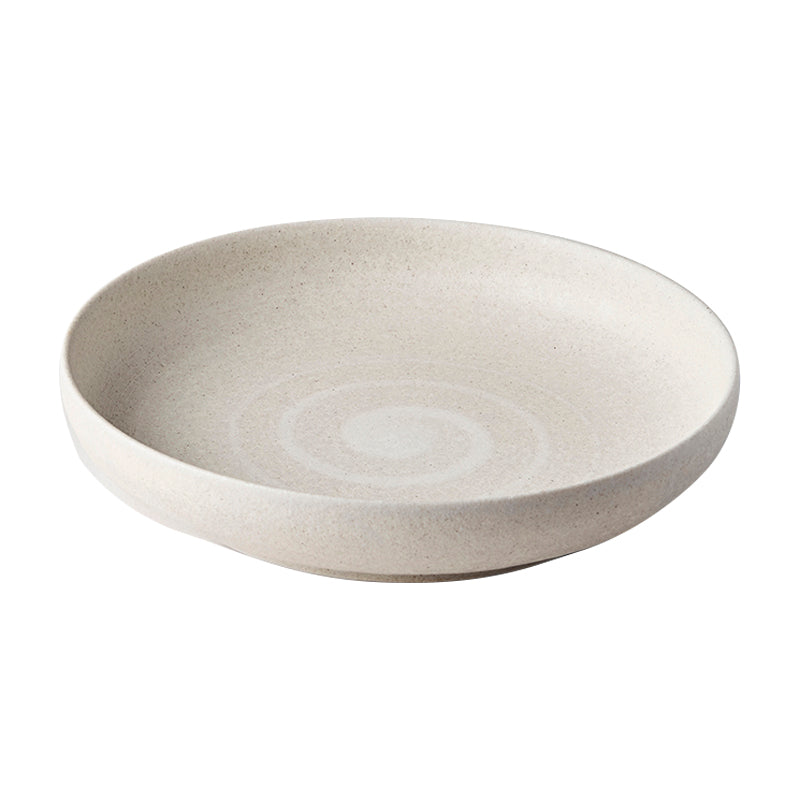 Platou pentru servire, din ceramica, Sand Alb, Ø22xH4,5 cm