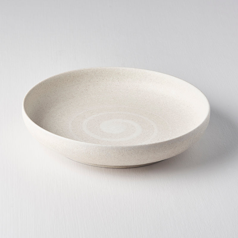 Platou pentru servire, din ceramica, Sand Alb, Ø22xH4,5 cm (3)
