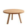 Masa de cafea din lemn, Treben Wood Round Stejar / Natural, Ø80xH45 cm