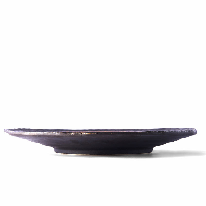 Platou pentru servire, din ceramica, Akane Gri, Ø27xH3,5 cm (2)