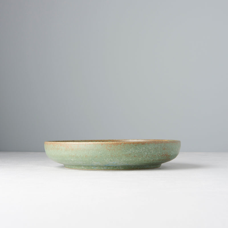 Platou pentru servire, din ceramica, Fade Verde, Ø20,5xH4 cm (2)
