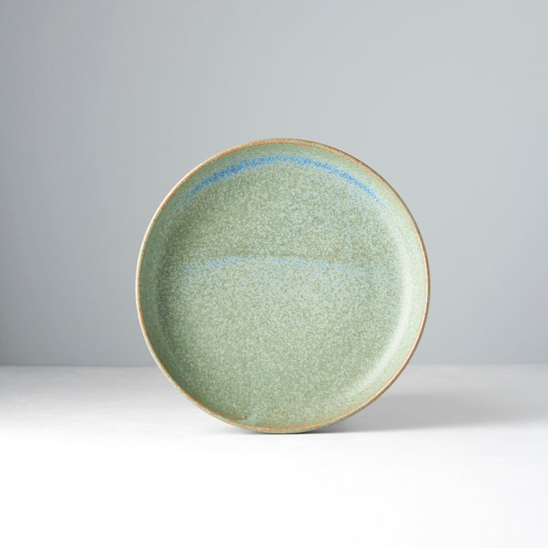 Platou pentru servire, din ceramica, Fade Verde, Ø20,5xH4 cm (1)