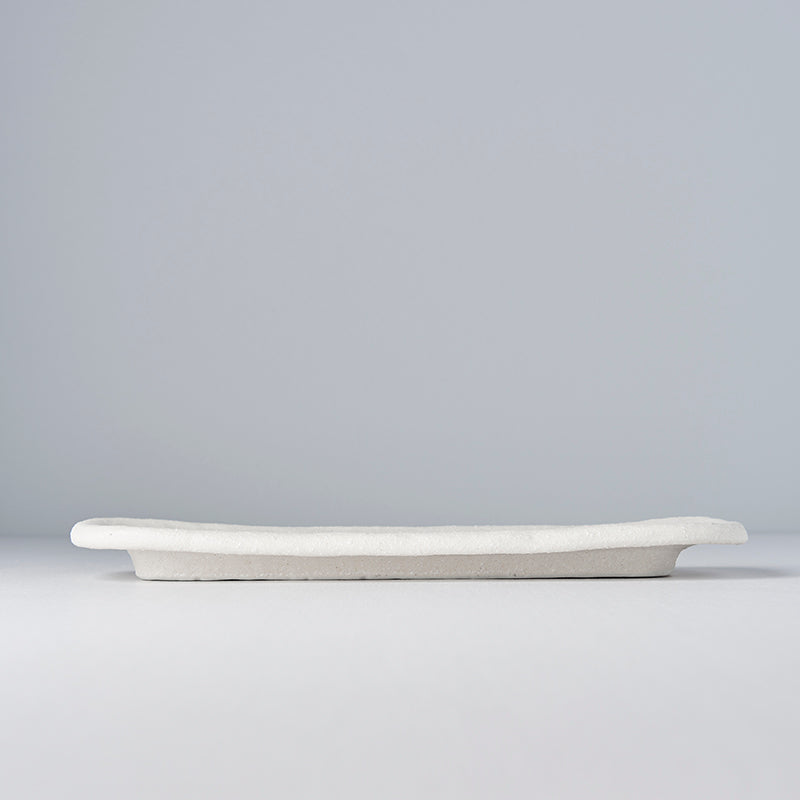 Platou pentru servire, din ceramica, Shell Alb, L28,5xl12xH2,5 cm (2)