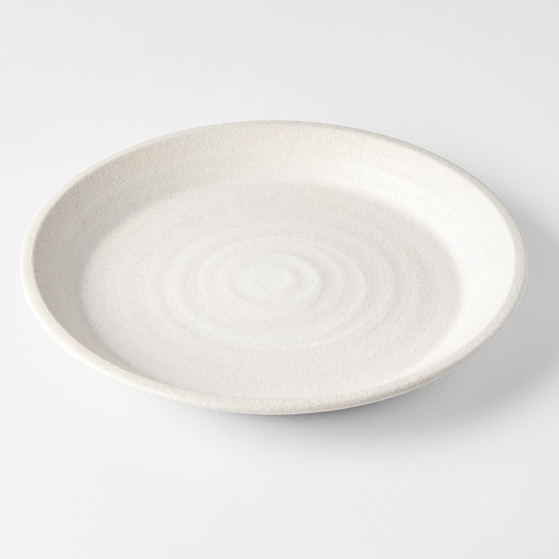 Platou pentru servire, din ceramica, Sand Alb, Ø27,5xH3 cm (3)