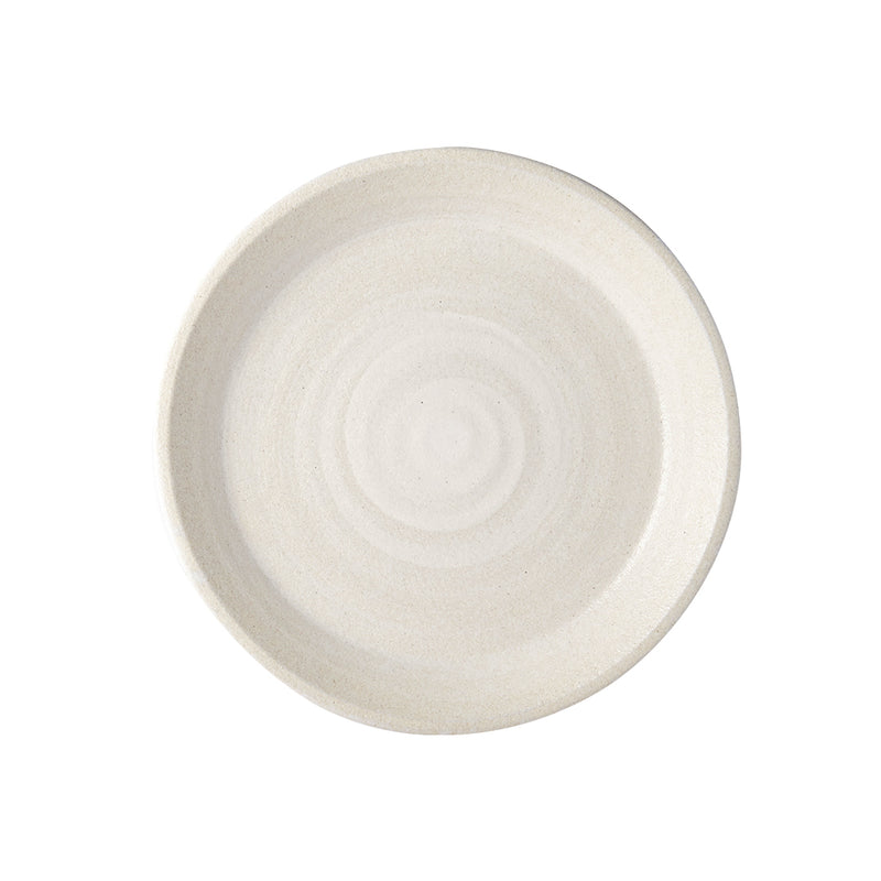 Platou pentru servire, din ceramica, Sand Alb, Ø27,5xH3 cm