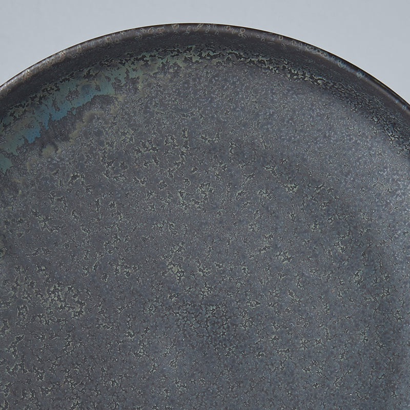 Platou pentru servire, din ceramica, Fade Negru, Ø20xH4 cm (2)